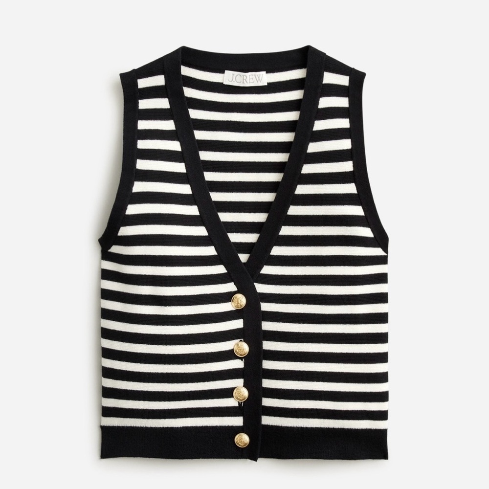 J.Crew Emilie sweater-vest in stripe - Picture 4 of 4